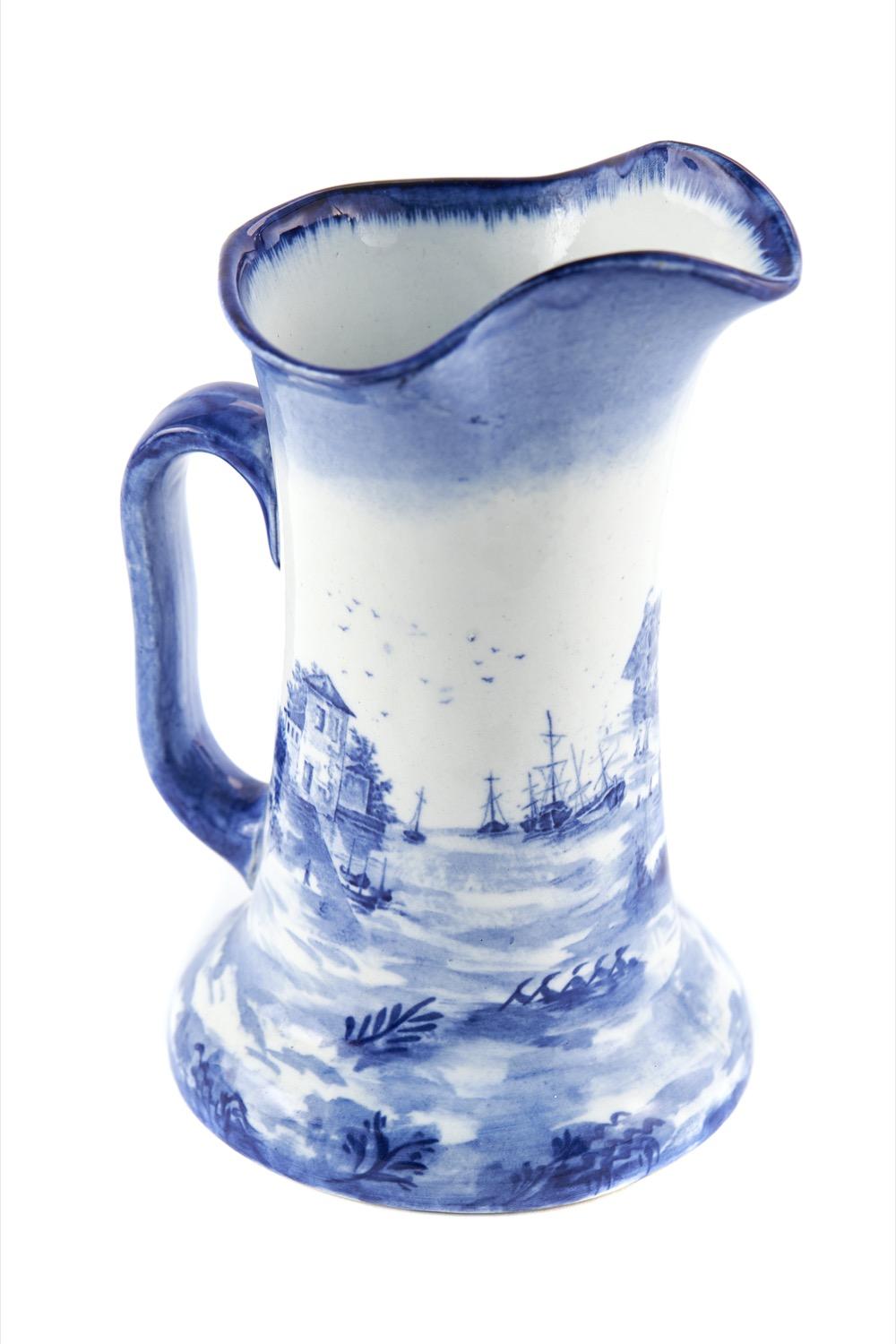 Antique Blue & White Norfolk Windmill Jug (1 of 6)