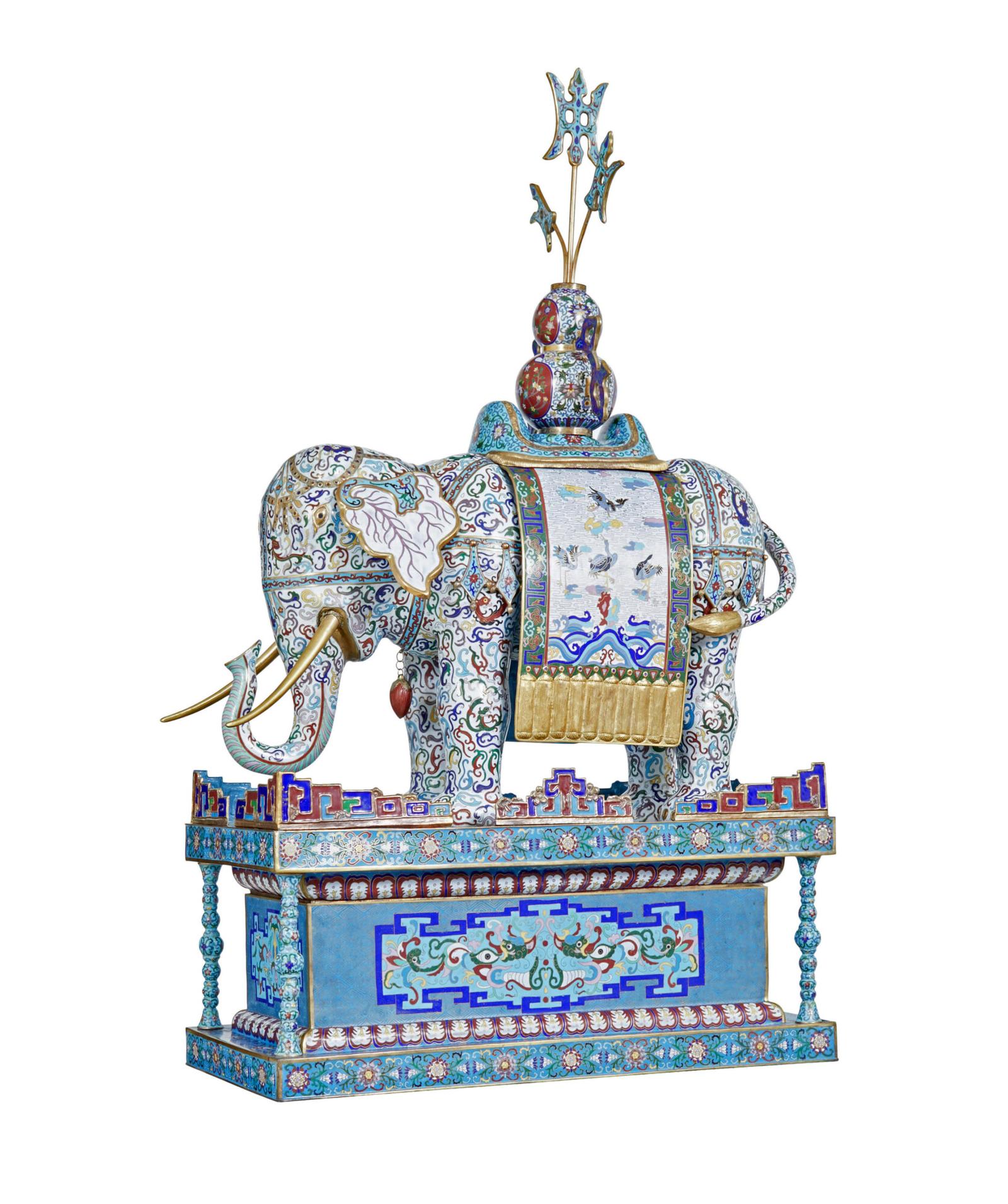 Early 20th Century Large Chinese Cloisonne Enamel Elephant (1 of 14)