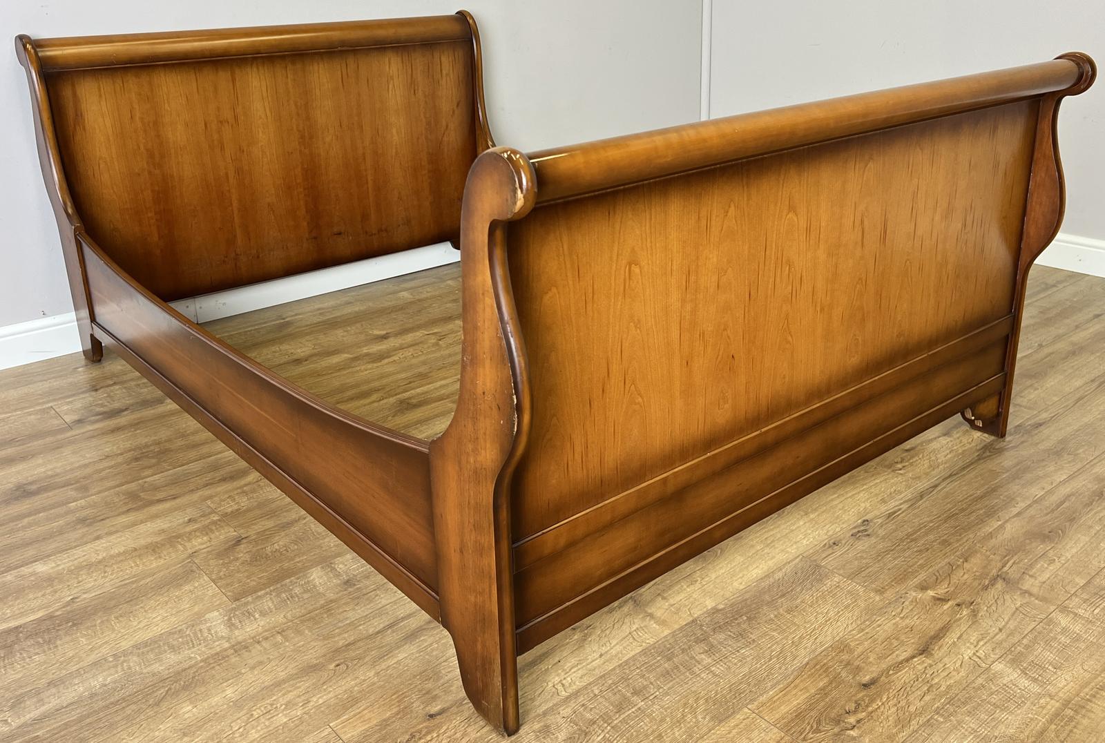 Bed Vintage French Sleigh Double Bed Frame Headboard (1 of 16) Bed Vintage French Sleigh Double Bed Frame Headboard (1 of 16)