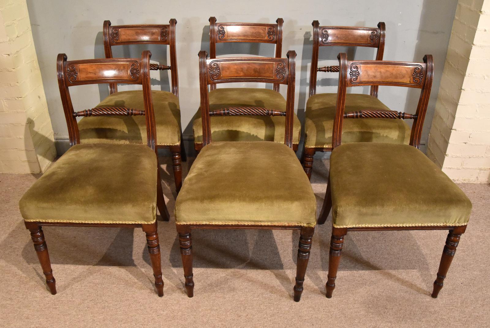 Set of Six Regency Mahogany Rope Back Dining Chairs (1 of 8) Set of Six Regency Mahogany Rope Back Dining Chairs (1 of 8)