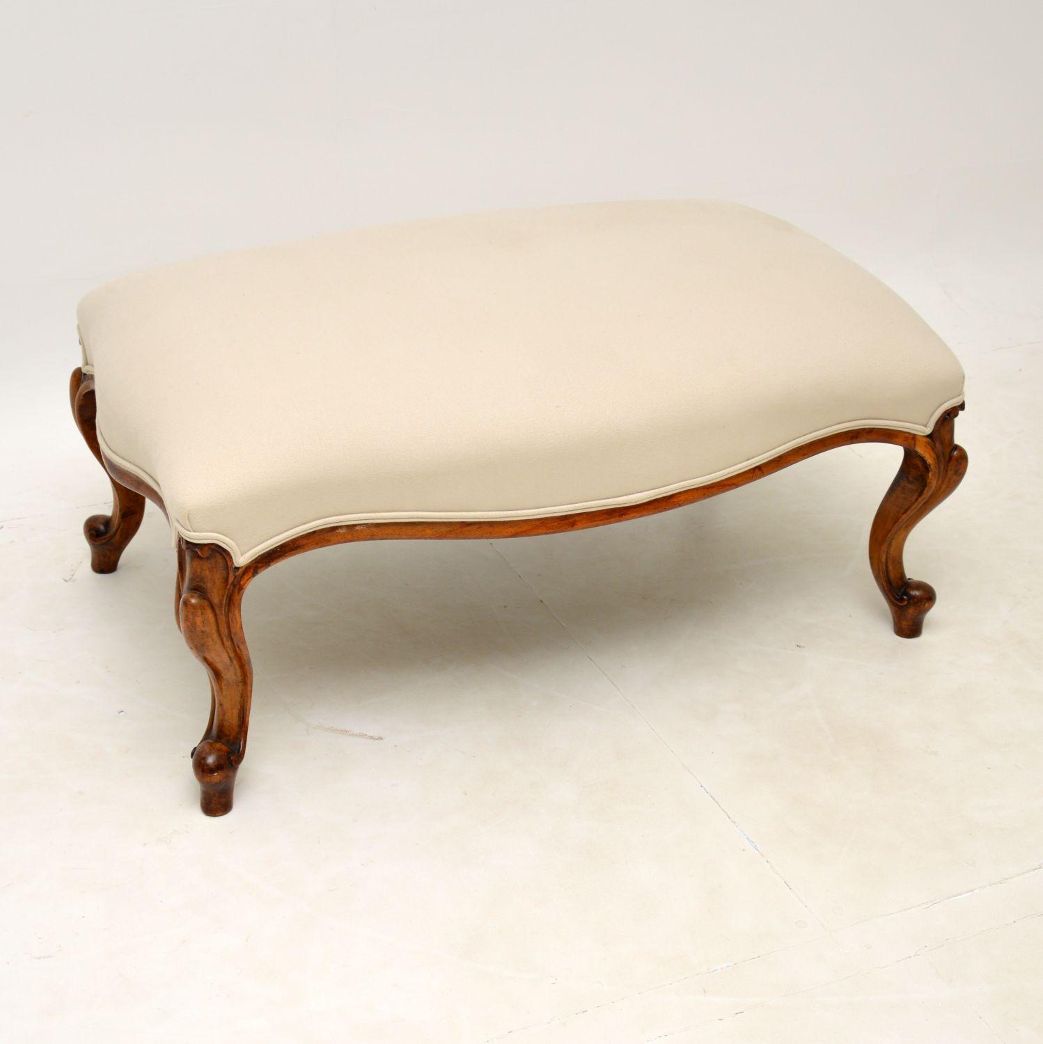 Large Antique Victorian Solid Walnut Stool (1 of 10) Large Antique Victorian Solid Walnut Stool (1 of 10)