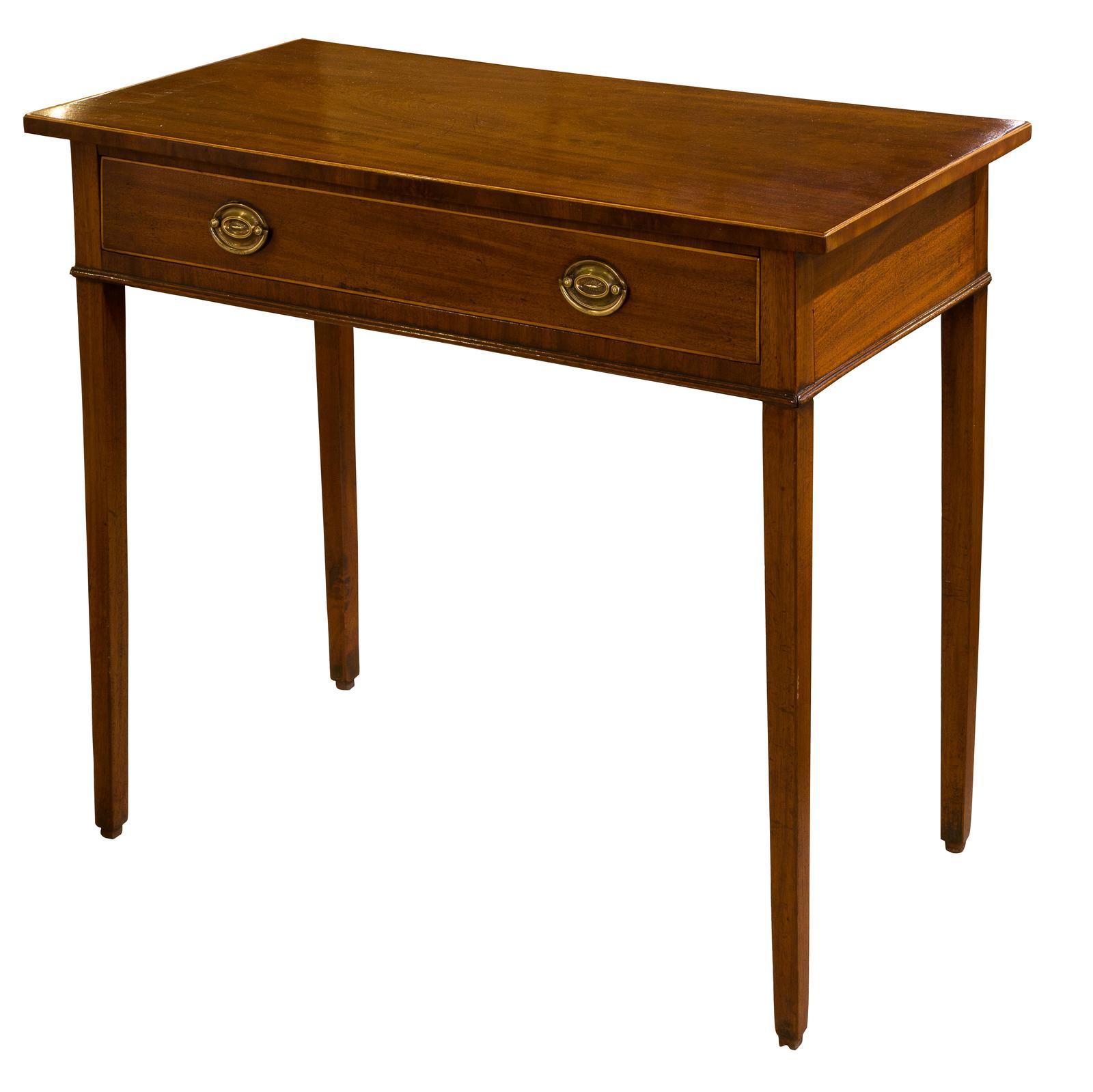 Georgian Mahogany Side Table with Boxwood Stringing (1 of 7) Georgian Mahogany Side Table with Boxwood Stringing (1 of 7)