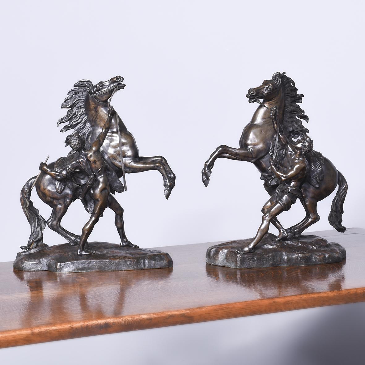 Very Large Pair Of 19th Century French Marly Horses Signed Coustou (1 of 10) Very Large Pair Of 19th Century French Marly Horses Signed Coustou (1 of 10)