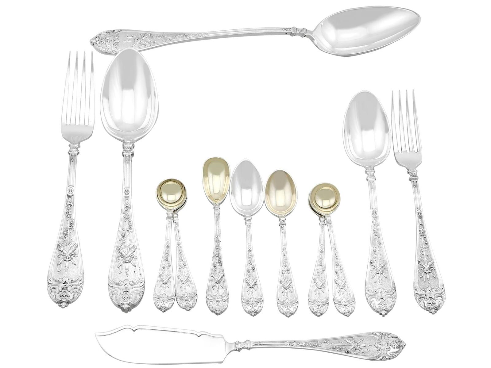 Antique Victorian Sterling Silver Canteen of Cutlery for Twelve Persons (1 of 17)