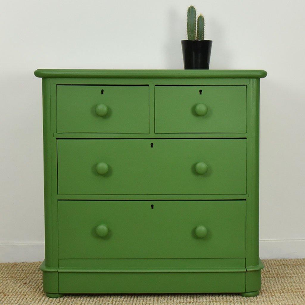 Victorian Four-draw  Chest of Drawers in Later Green Paint (1 of 8)