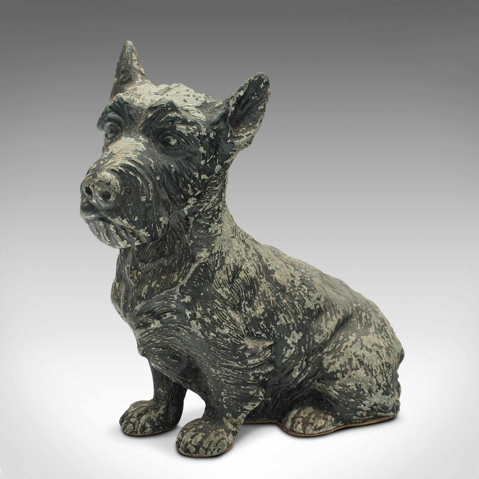 Antique Decorative Scottish Terrier Figure, British, Spelter, Dog, Edwardian (1 of 12)