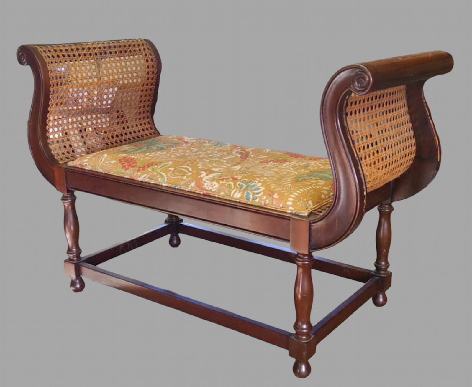 An Anglo Indian Style Caned Window Seat (1 of 3)