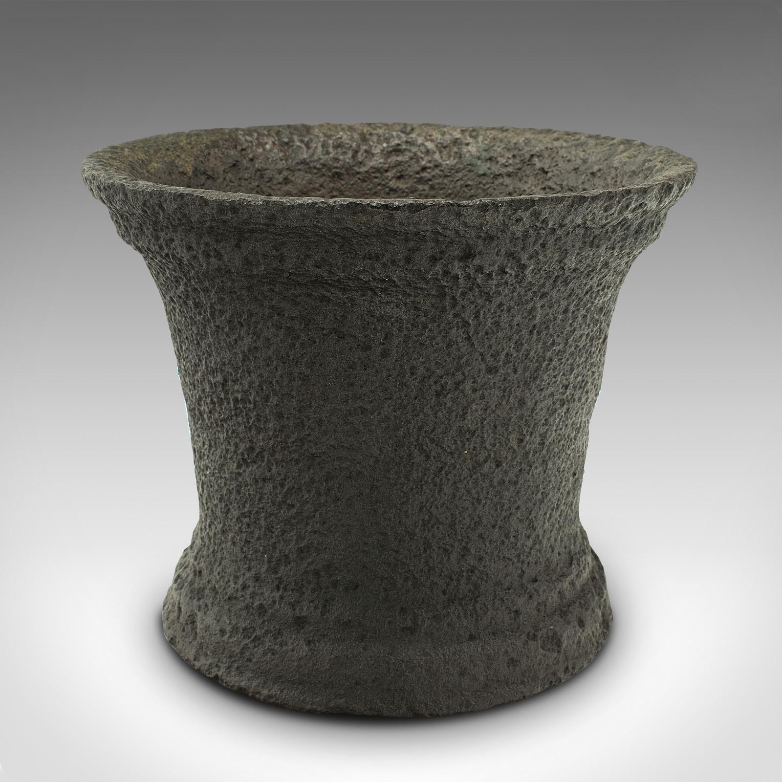 Heavy Antique Mortar, English, Cast Iron Planter Pot, Decorative, Georgian, 1750 (1 of 8)