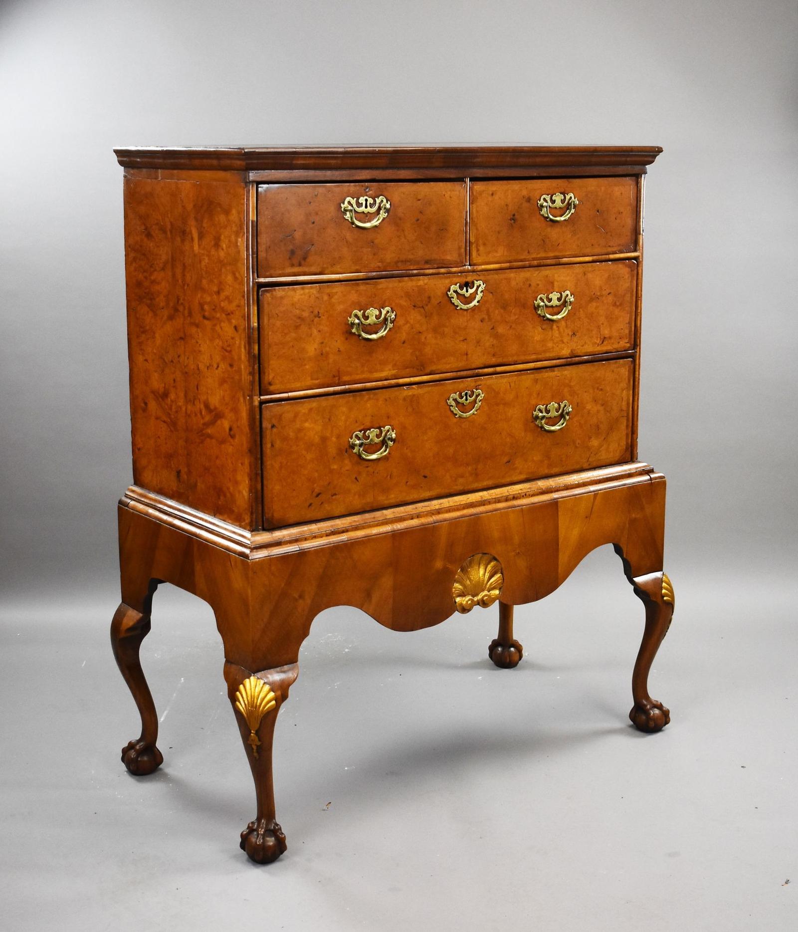 George III Burr Walnut Chest on Stand (1 of 12)