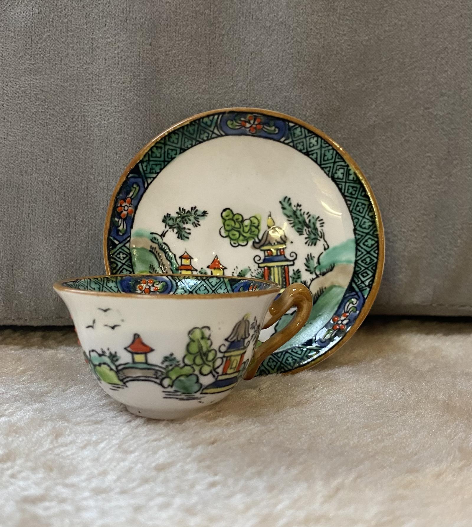 Crown Staffordshire Miniature Cup & Saucer (1 of 5)