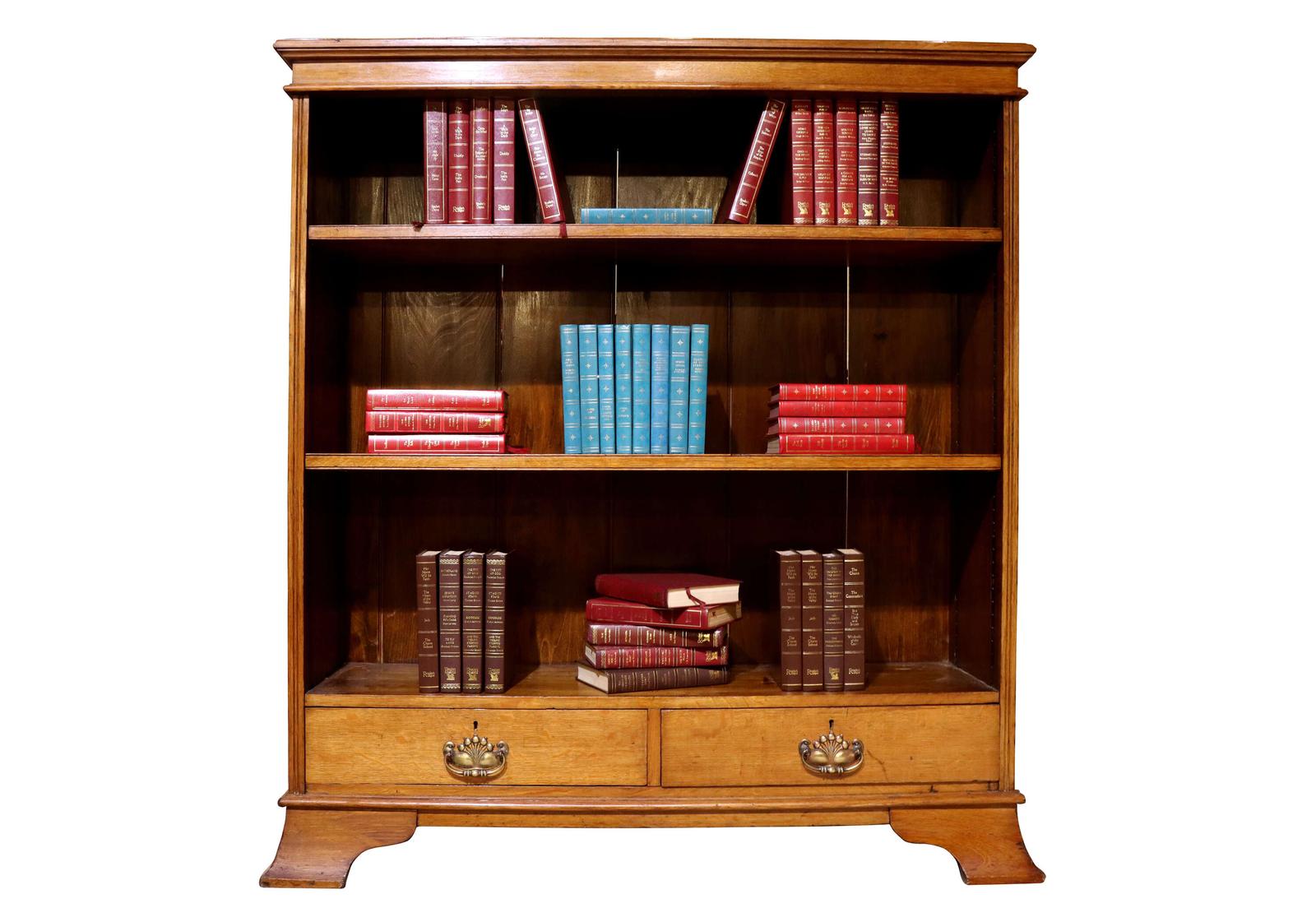 Late 19th Century Oak Open Bookcase (1 of 6) Late 19th Century Oak Open Bookcase (1 of 6)