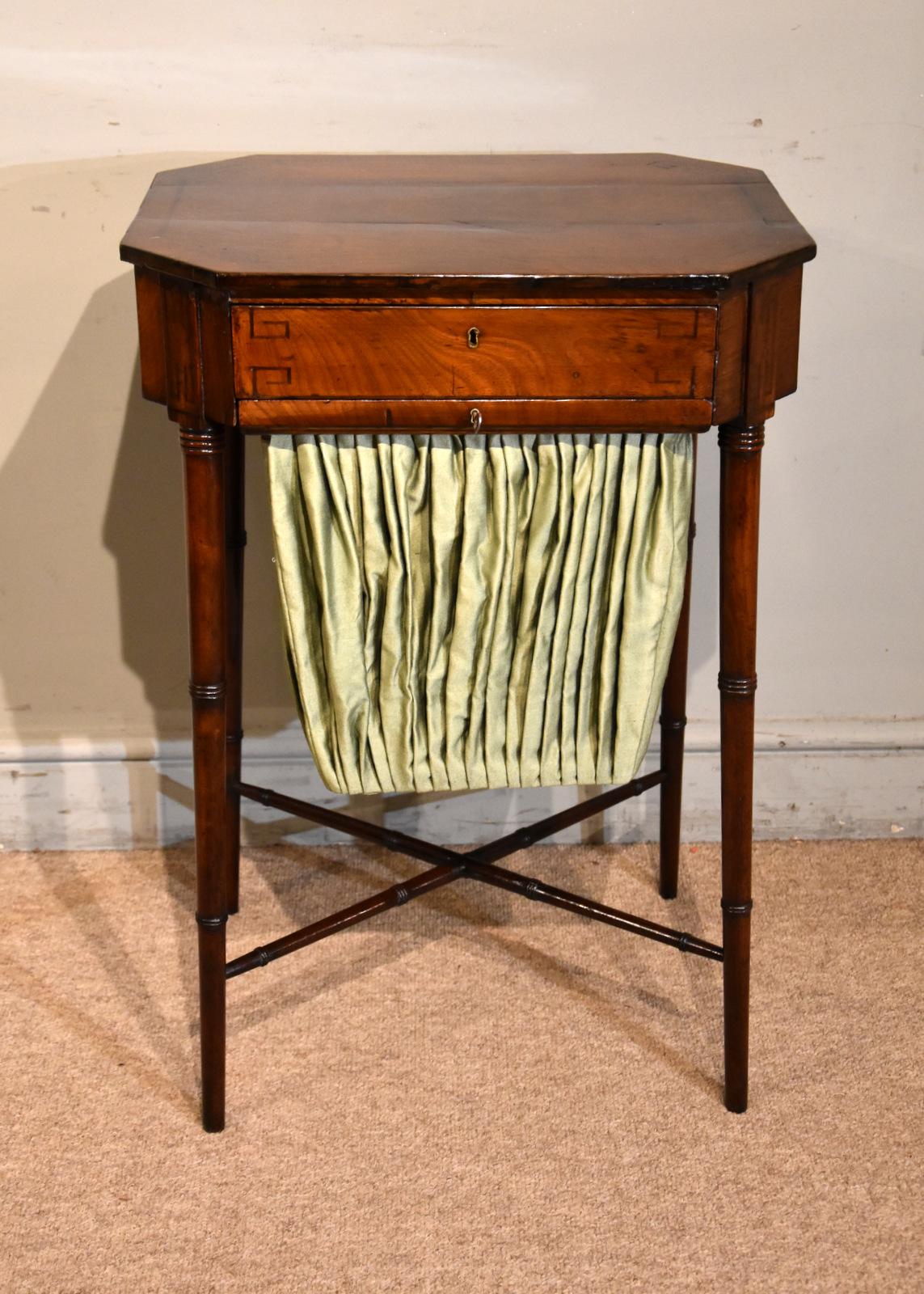 Regency Mahogany Inlaid Work / Side Table (1 of 6)