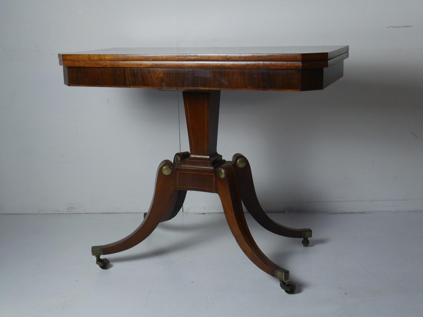 Fine Regency Rosewood Turn Over Card Table (1 of 9) Fine Regency Rosewood Turn Over Card Table (1 of 9)