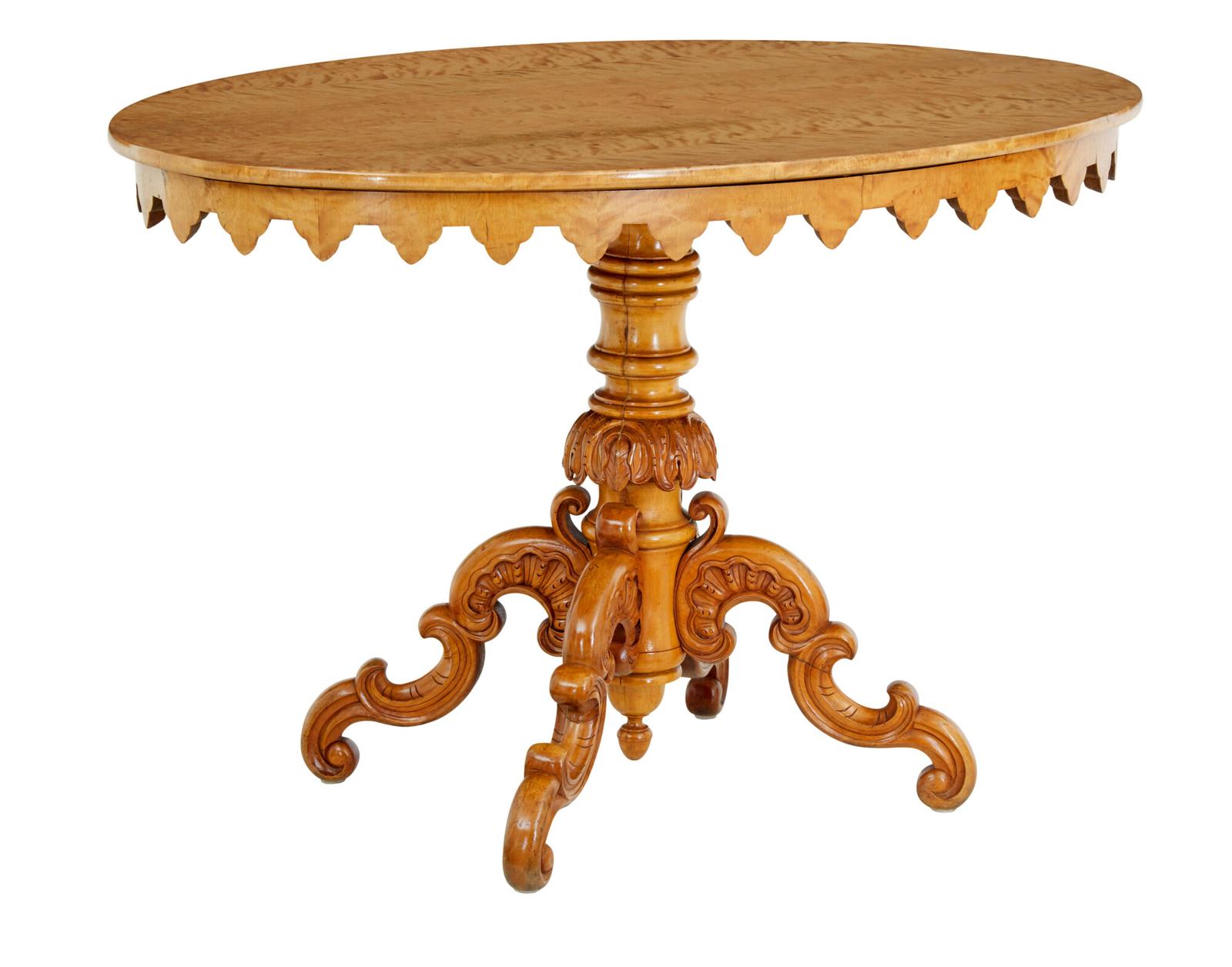 Swedish 19th Century Birch Oval Occasional Table (1 of 8) Swedish 19th Century Birch Oval Occasional Table (1 of 8)