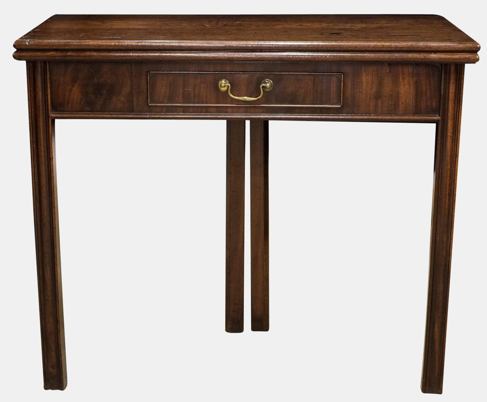 Irish Chippendale Fold Over Tea Table (1 of 1) Irish Chippendale Fold Over Tea Table (1 of 1)