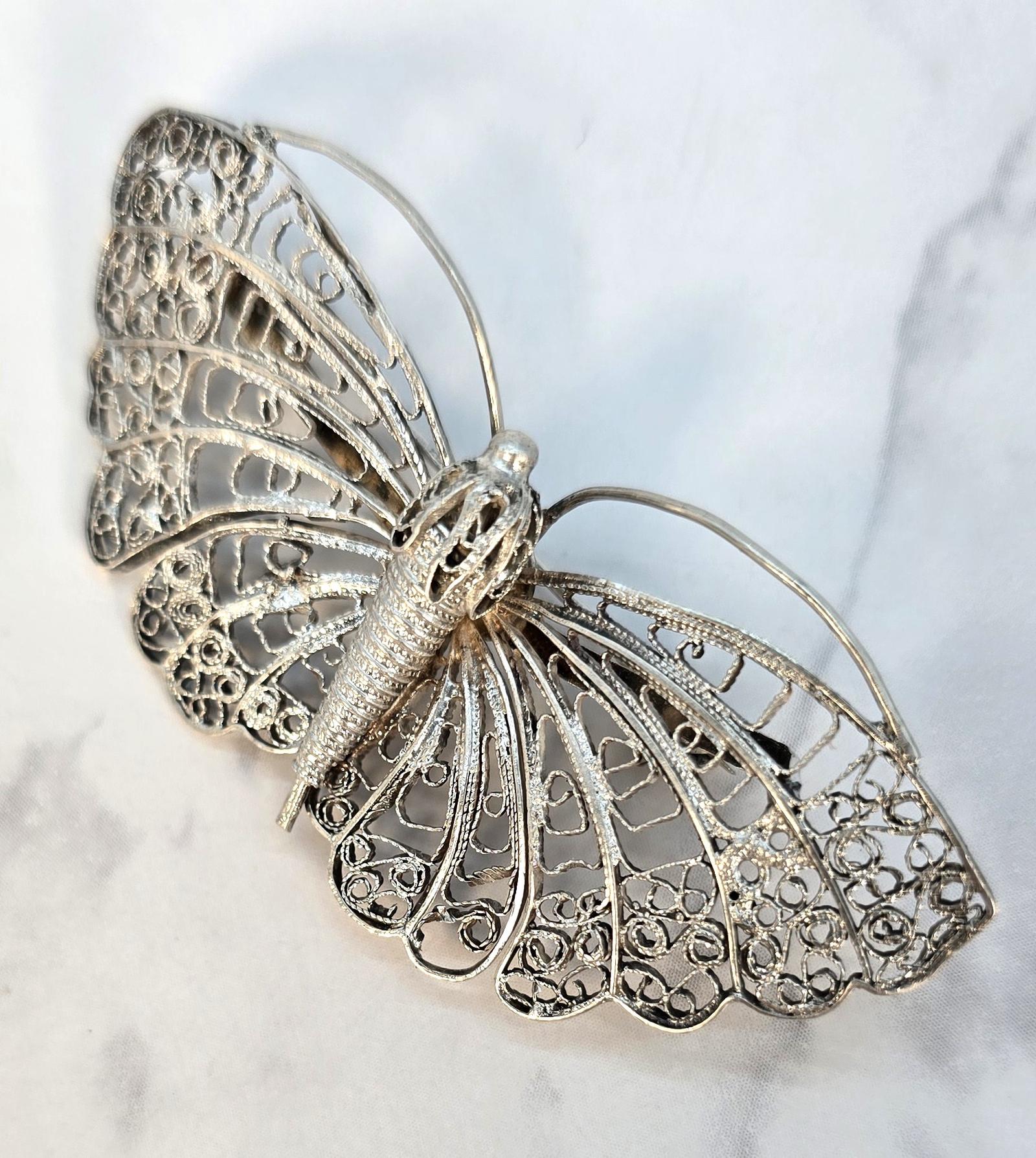 Silver Filigree Butterfly Brooch c.1930 (1 of 8) Silver Filigree Butterfly Brooch c.1930 (1 of 8)