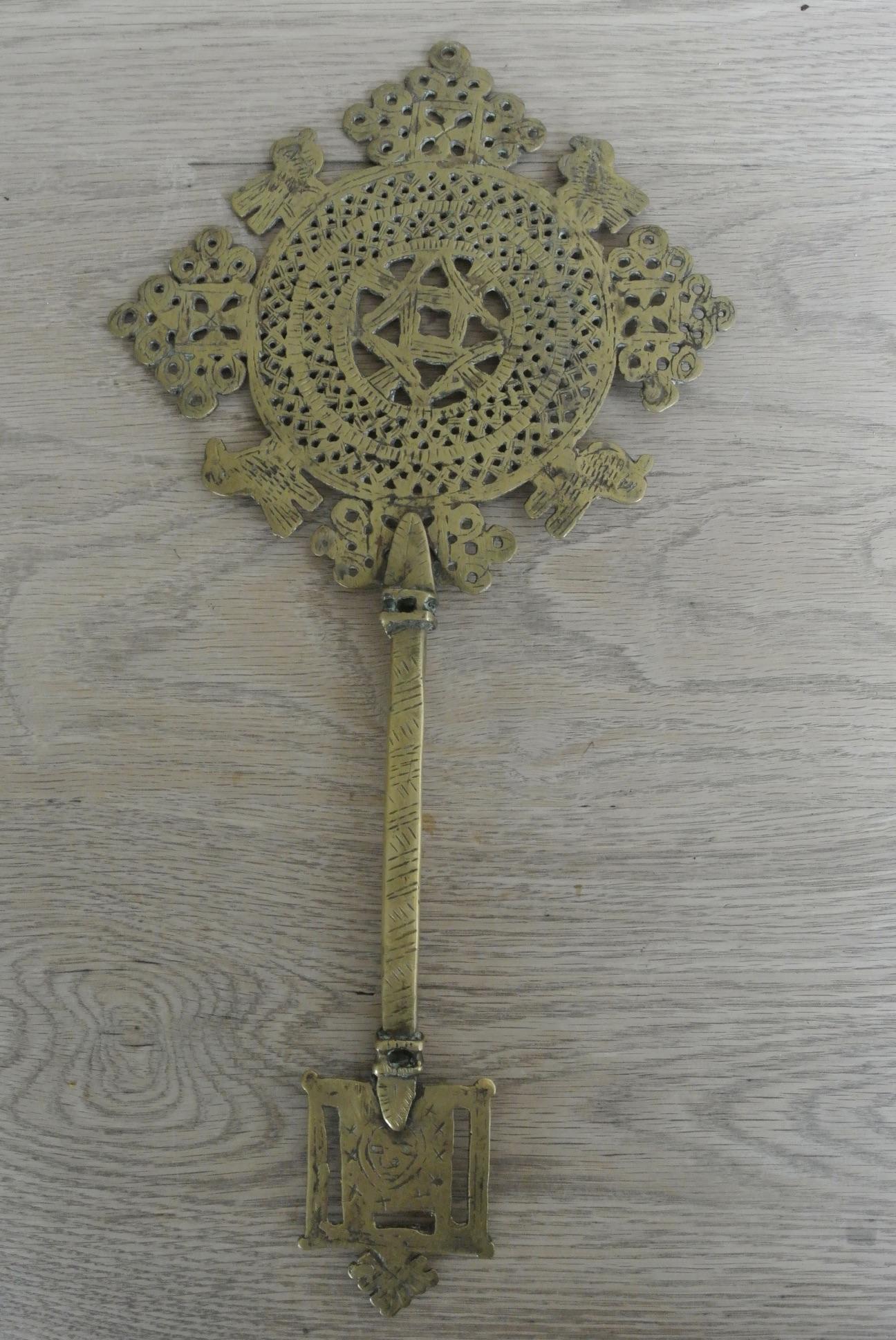 Large Early 20th Century Brass Coptic Cross (1 of 7)