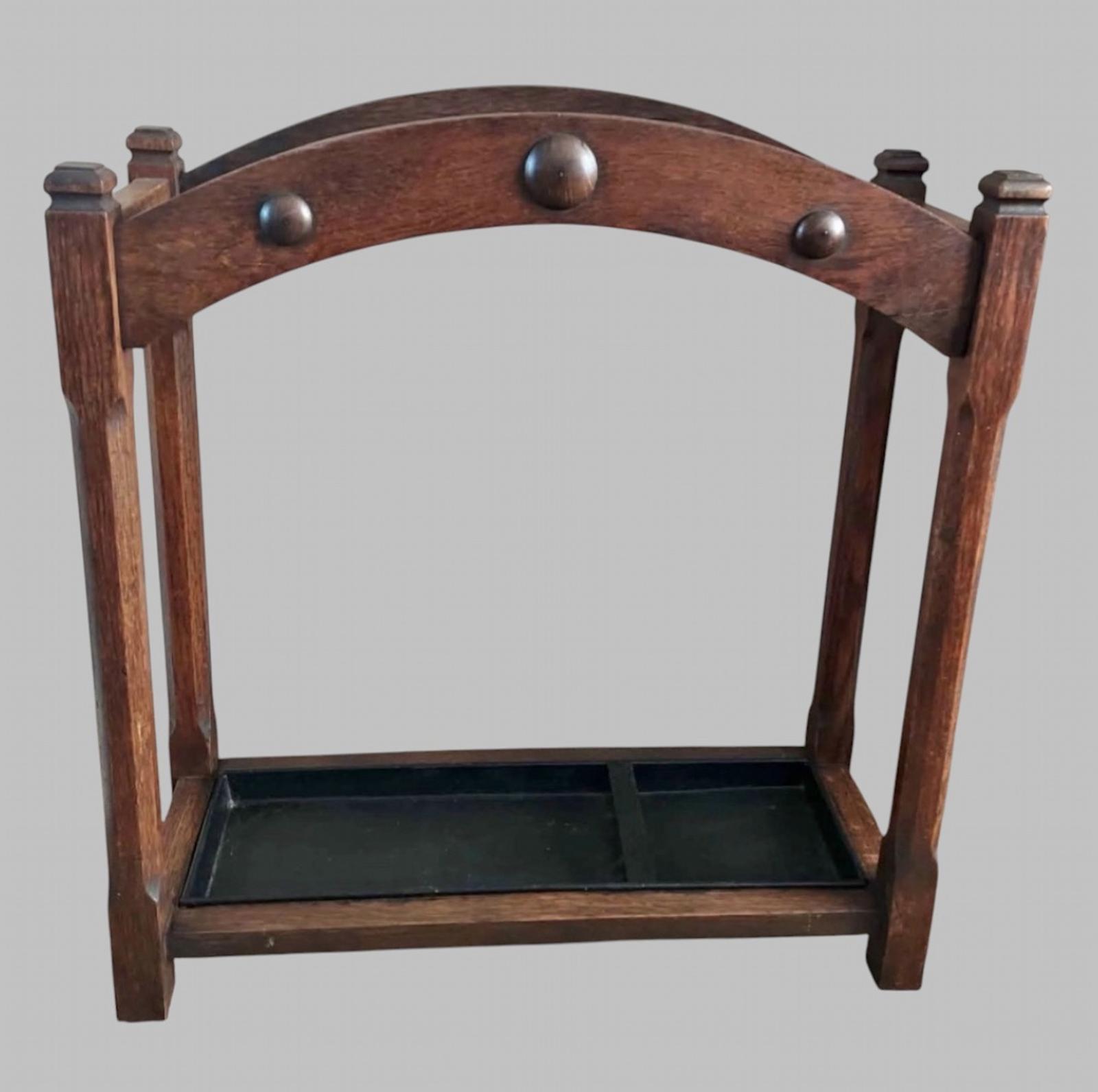 Arts & Crafts Oak Umbrella & Stick Stand c.1908 (1 of 5) Arts & Crafts Oak Umbrella & Stick Stand c.1908 (1 of 5)