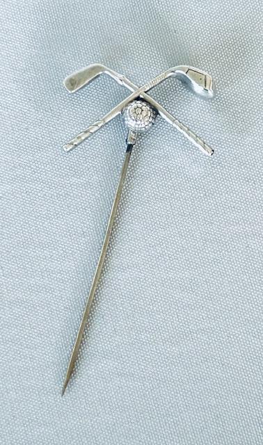 Edwardian Golfing Interest Silver Stick Pin (1 of 4)