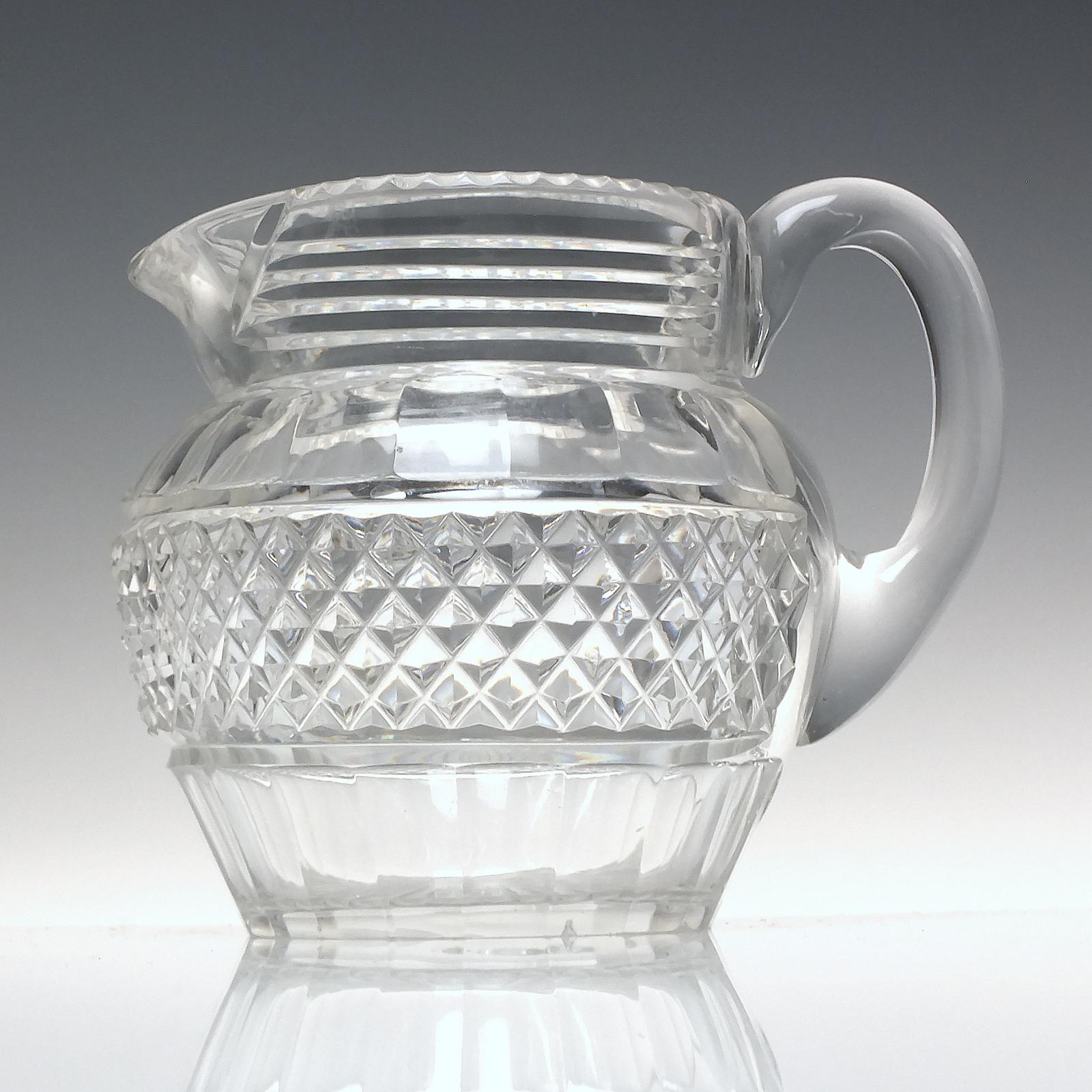 19th Century Cut Glass Water Jug c,1880 (1 of 4)