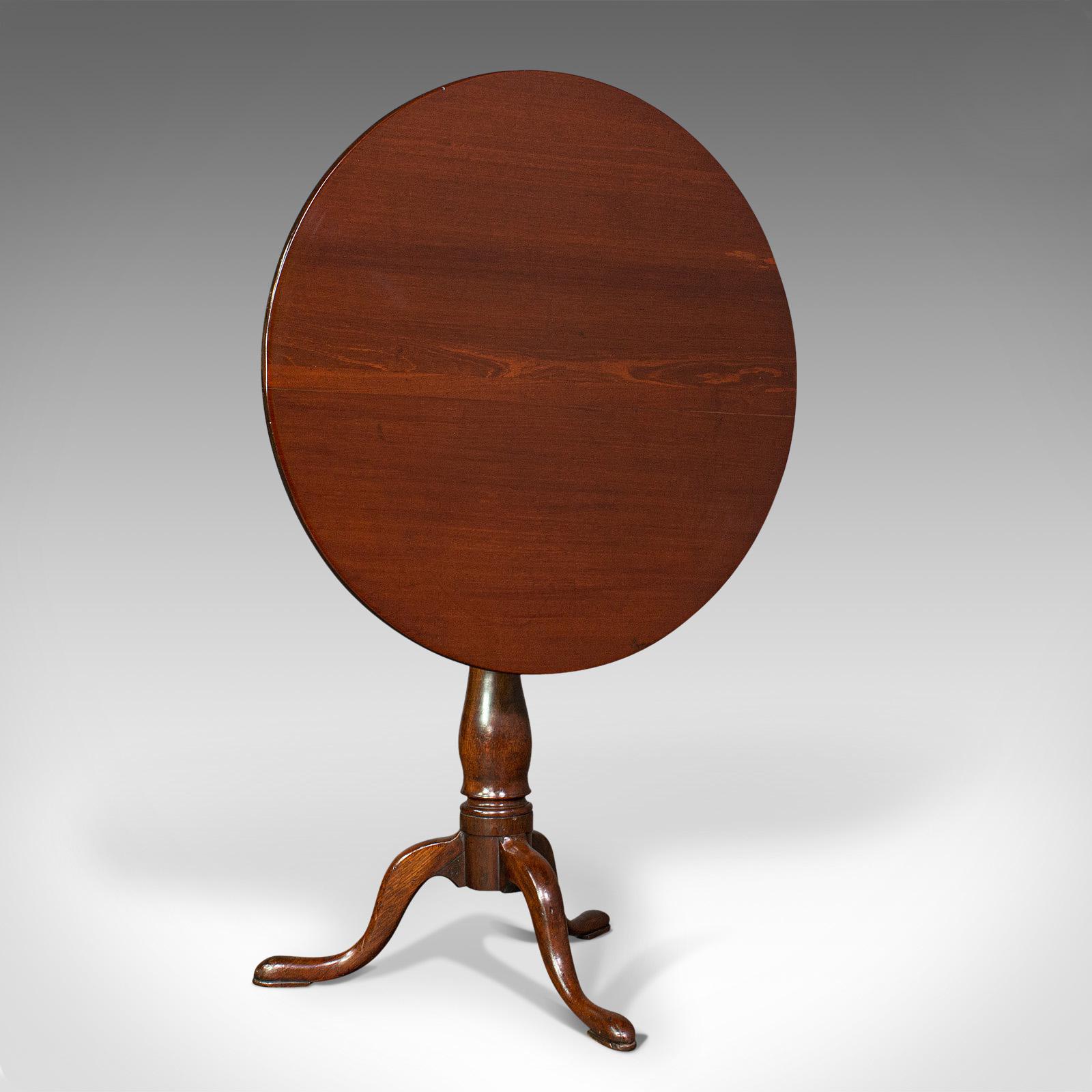 Antique Tilt Top Table, English, Mahogany, Occasional, Wine, Georgian c.1780 (1 of 12)