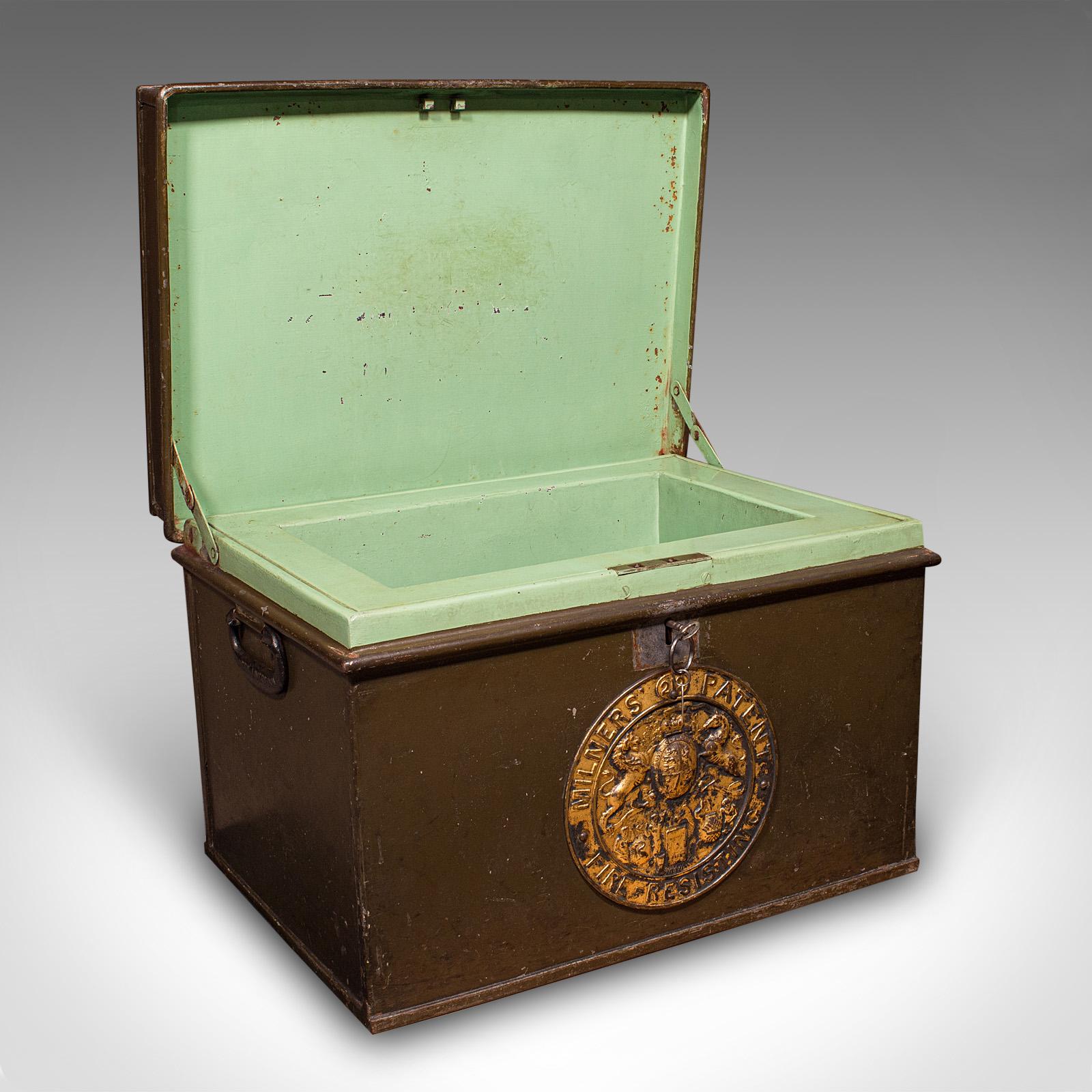 Antique Patent Safe, English Cast Iron Lock Box, Milners of Liverpool, Victorian (1 of 12)