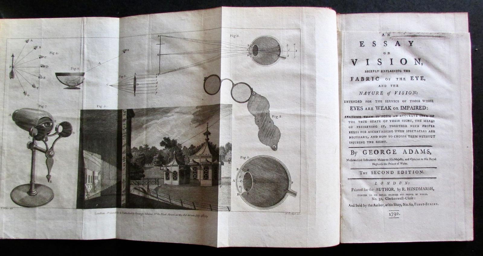 1792 An Essay On Vision & The Eye by George Adams Australian Architect Bookplate (1 of 5)