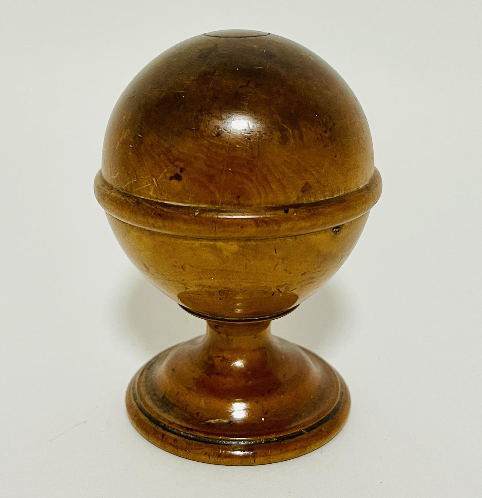 Antique Apothecary's Treen Pill Silverer (1 of 10)