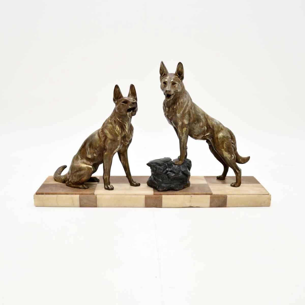 Art Deco French Sculpture of German Shepherds (1 of 9) Art Deco French Sculpture of German Shepherds (1 of 9)