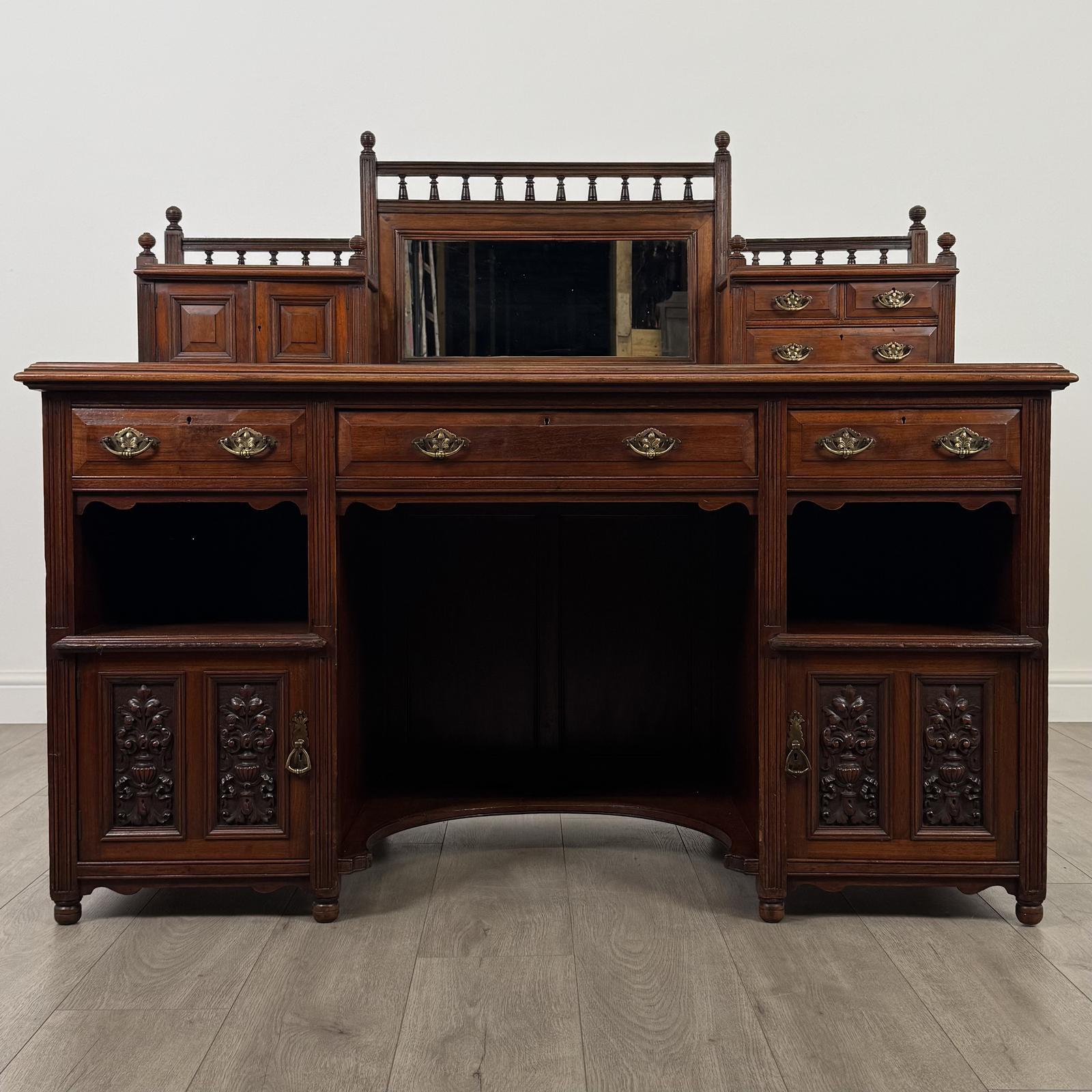 Antique 19th Century Fine Quality Dickens Desk in Walnut (1 of 12)