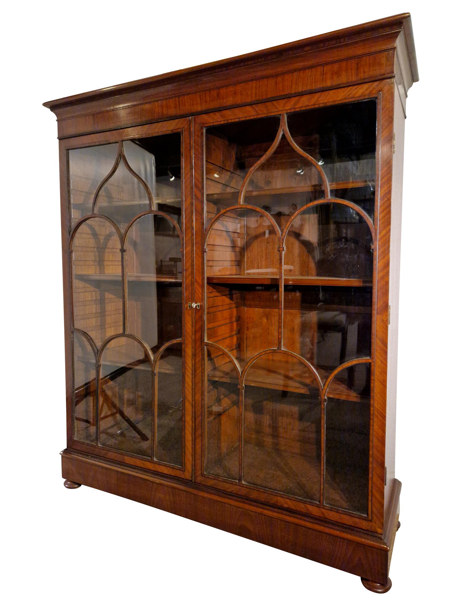 Georgian Mahogany Glazed Bookcase (1 of 1)