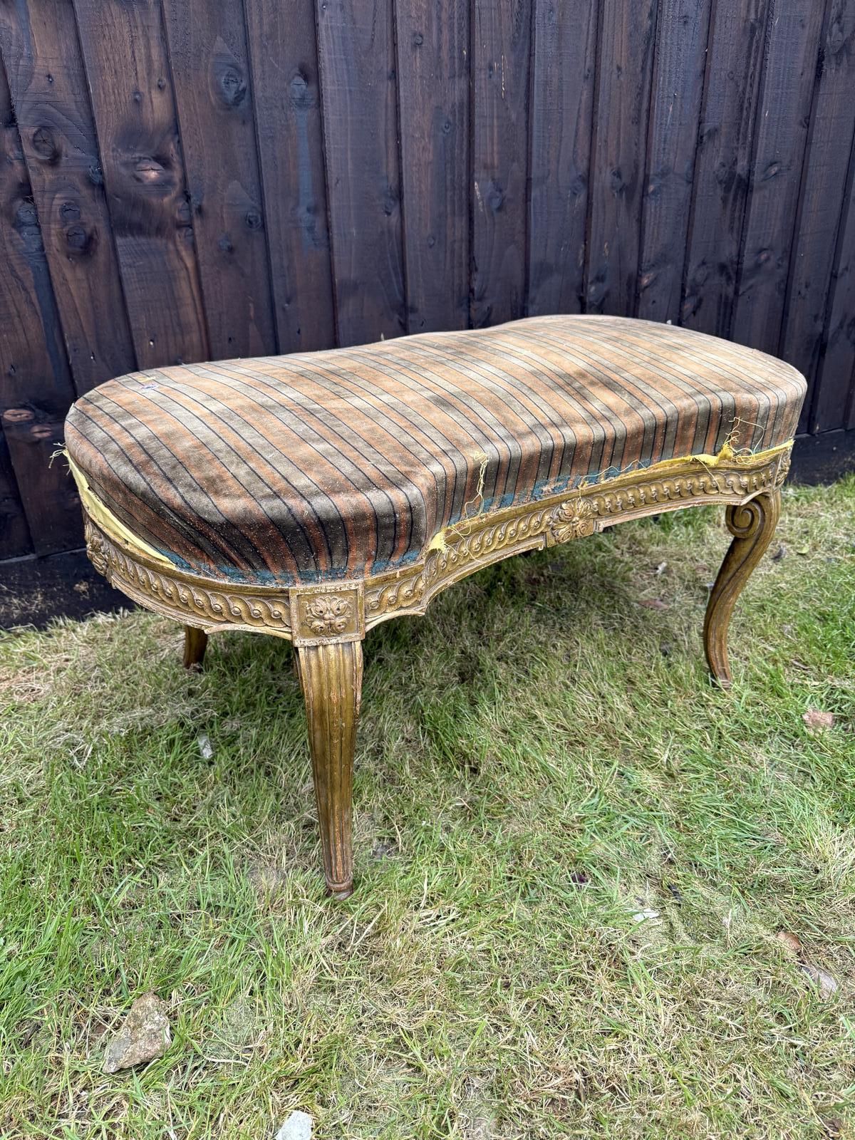Louis XVI Style Gilt Wood Foot Stool (1 of 12)