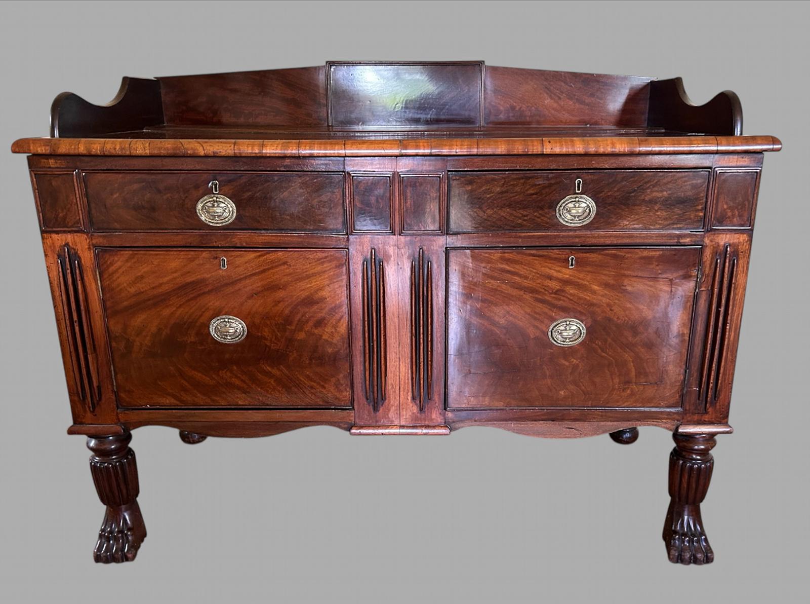 Splendid Medium Sized Flame Mahogany Buffet / Serving Sideboard (1 of 9)