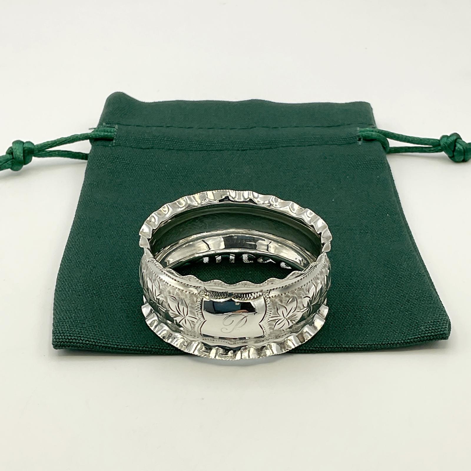 Antique Edwardian Sterling Silver Napkin Ring (1 of 11)