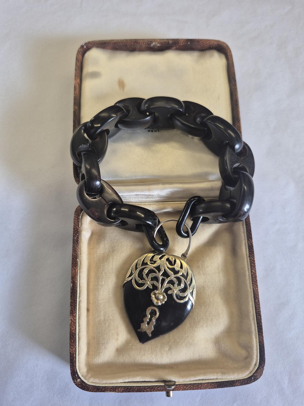 Victorian Tortoiseshell & Silver Gilt Bracelet c.1880 (1 of 7) Victorian Tortoiseshell & Silver Gilt Bracelet c.1880 (1 of 7)