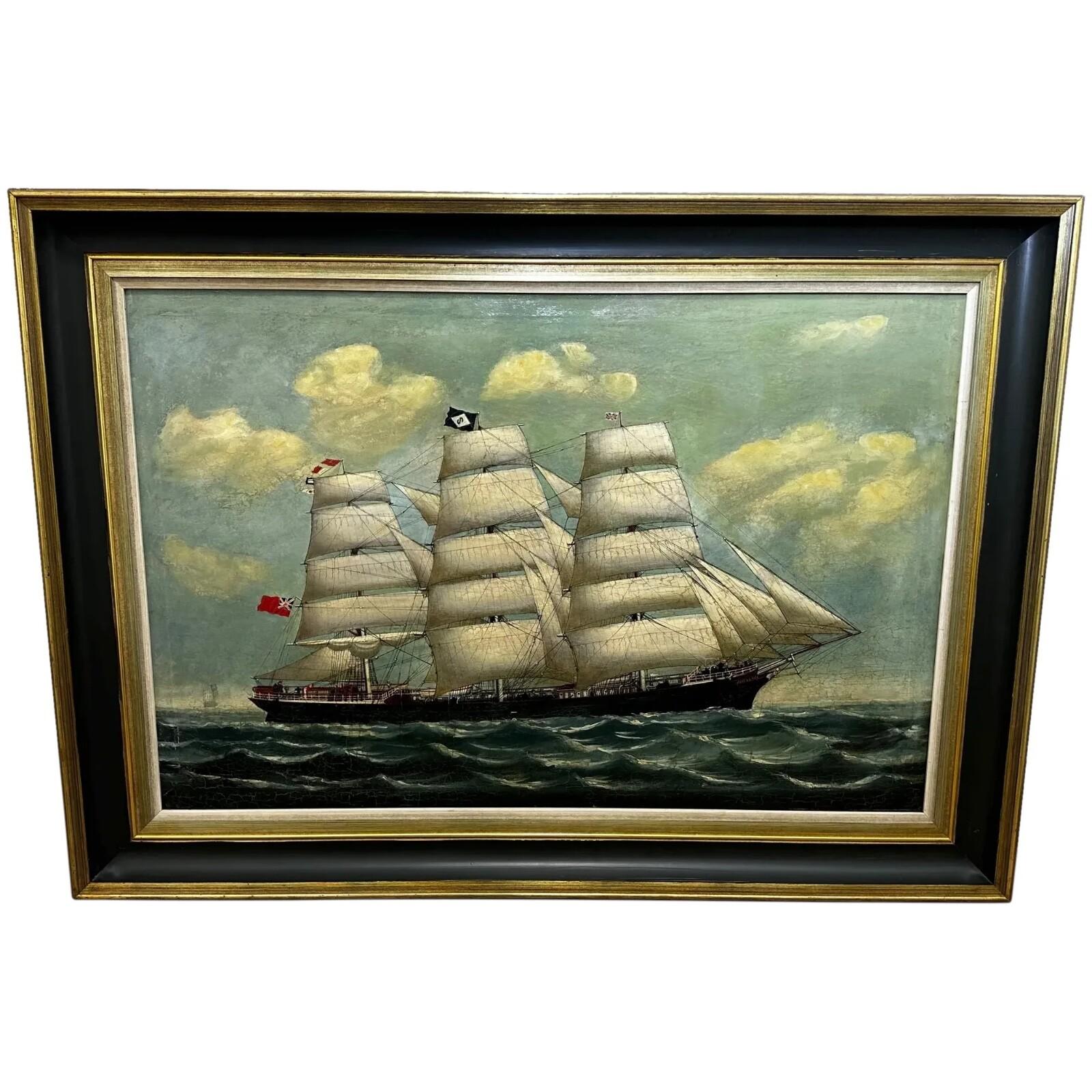 Victorian Oil Painting of the Harland & Wolff Clipper Slieve Roe Attributed to Lai Fong (1 of 31) Victorian Oil Painting of the Harland & Wolff Clipper Slieve Roe Attributed to Lai Fong (1 of 31)