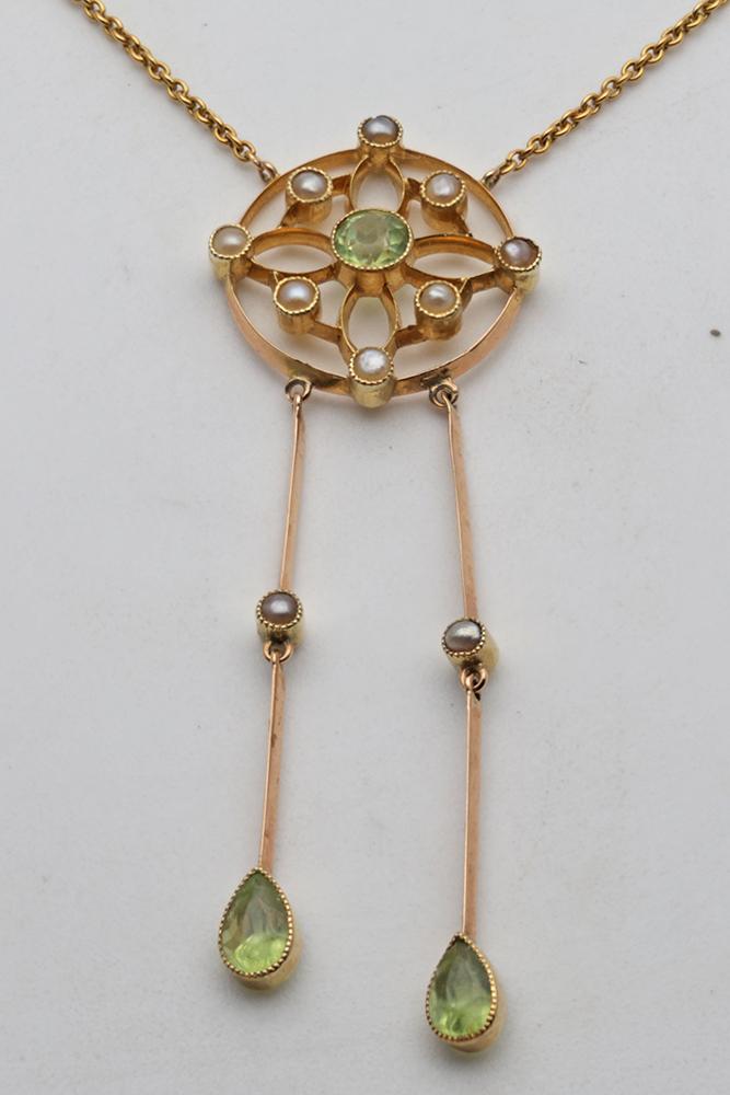 Gold Negligee Necklace - Edwardian (1 of 3)