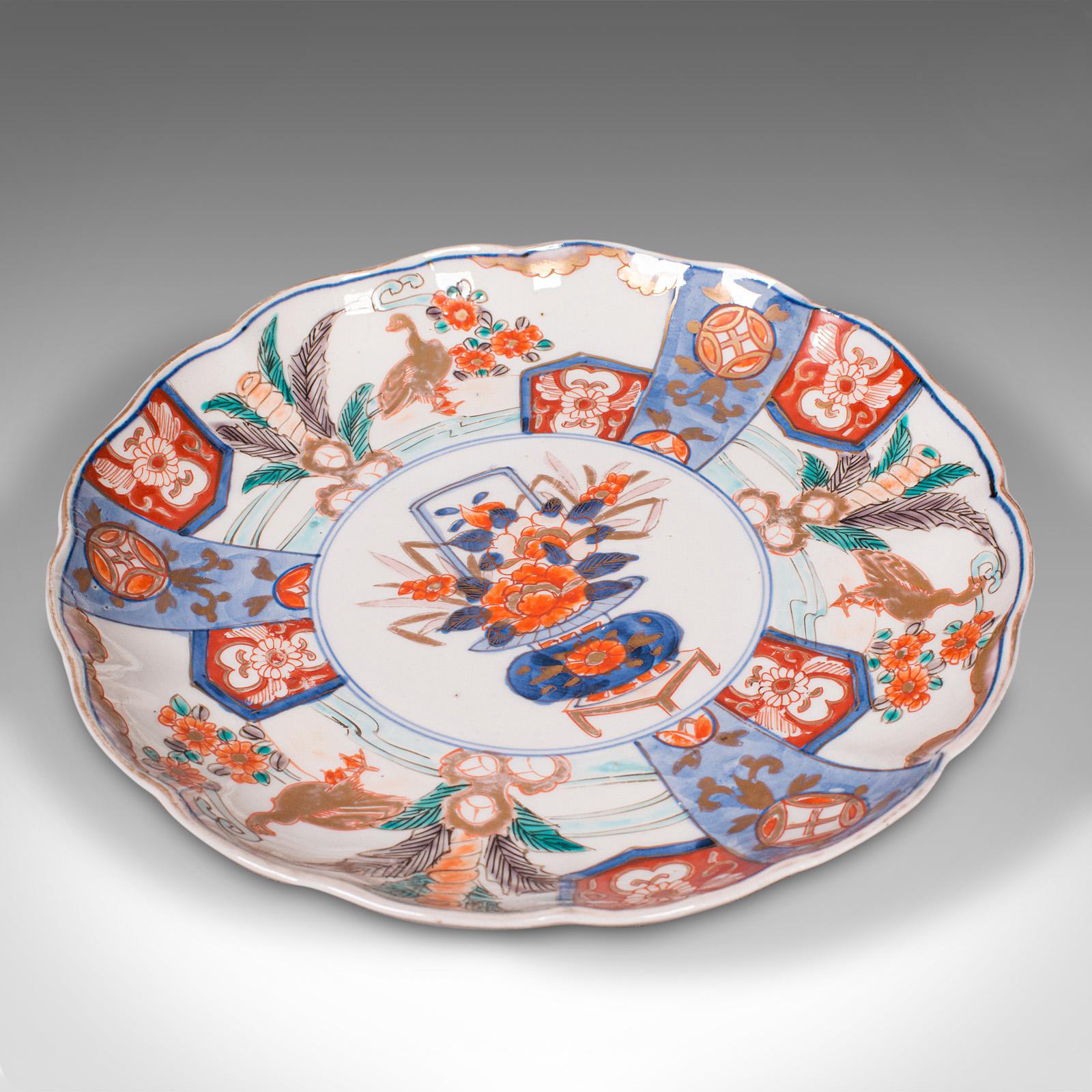 Antique Imari Plate, Japanese, Hand Painted, Ceramic, Serving Dish, Victorian (1 of 9)