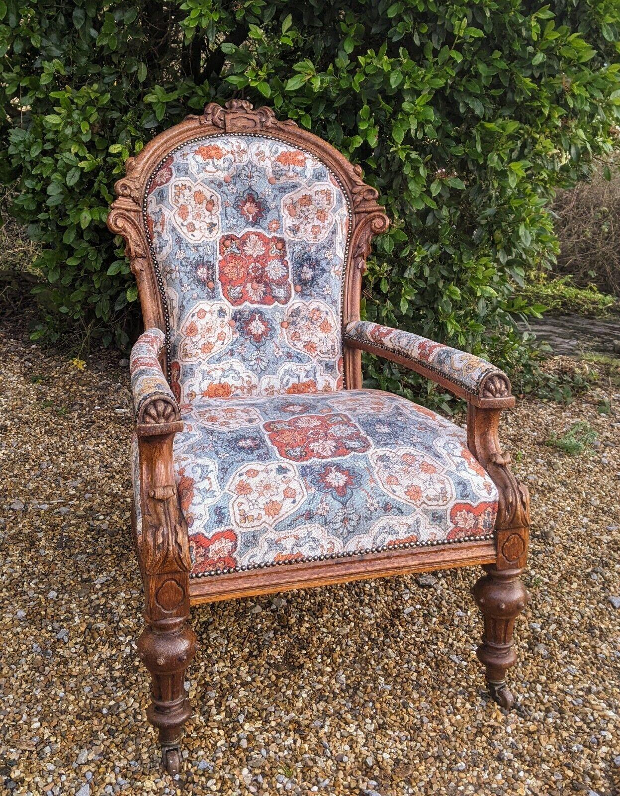 Good Large Oak Victorian Aesthetic Armchair (1 of 10) Good Large Oak Victorian Aesthetic Armchair (1 of 10)