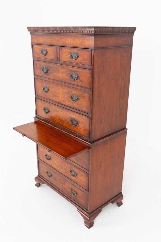 Figured Elm Chest on Chest (1 of 11) Figured Elm Chest on Chest (1 of 11)