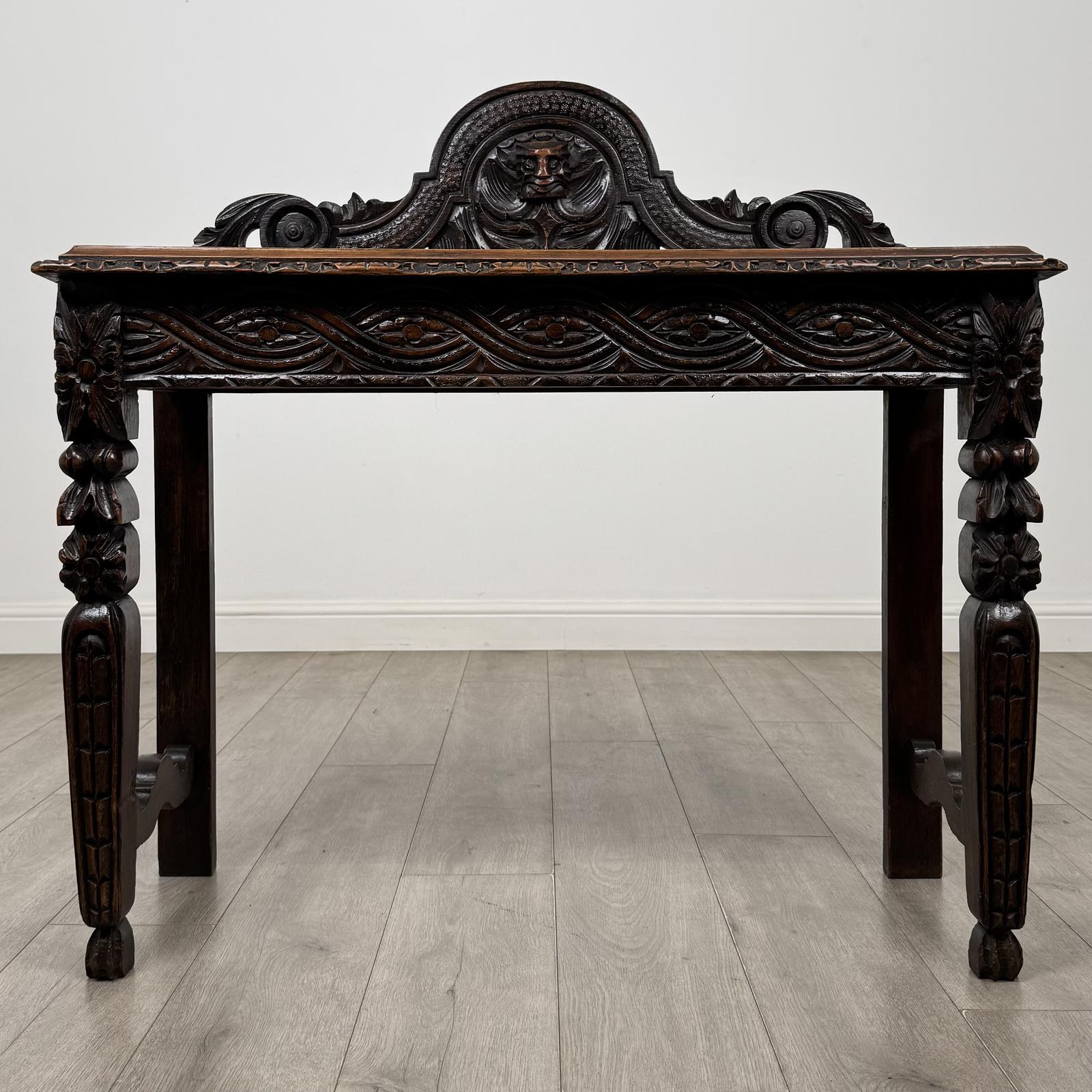 Antique 19th Century Carved Victorian Side Table in Oak (1 of 9) Antique 19th Century Carved Victorian Side Table in Oak (1 of 9)