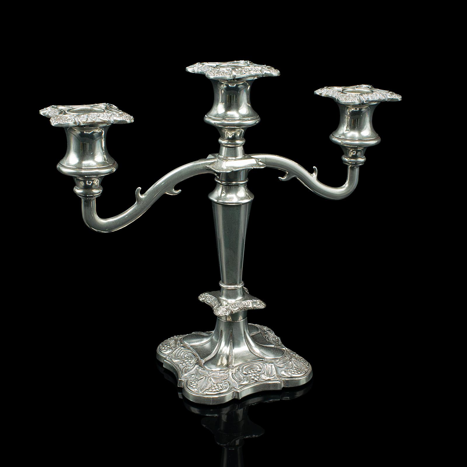 Antique Decorative Candelabra, English, Silver Plate, Centrepiece, Victorian (1 of 9)