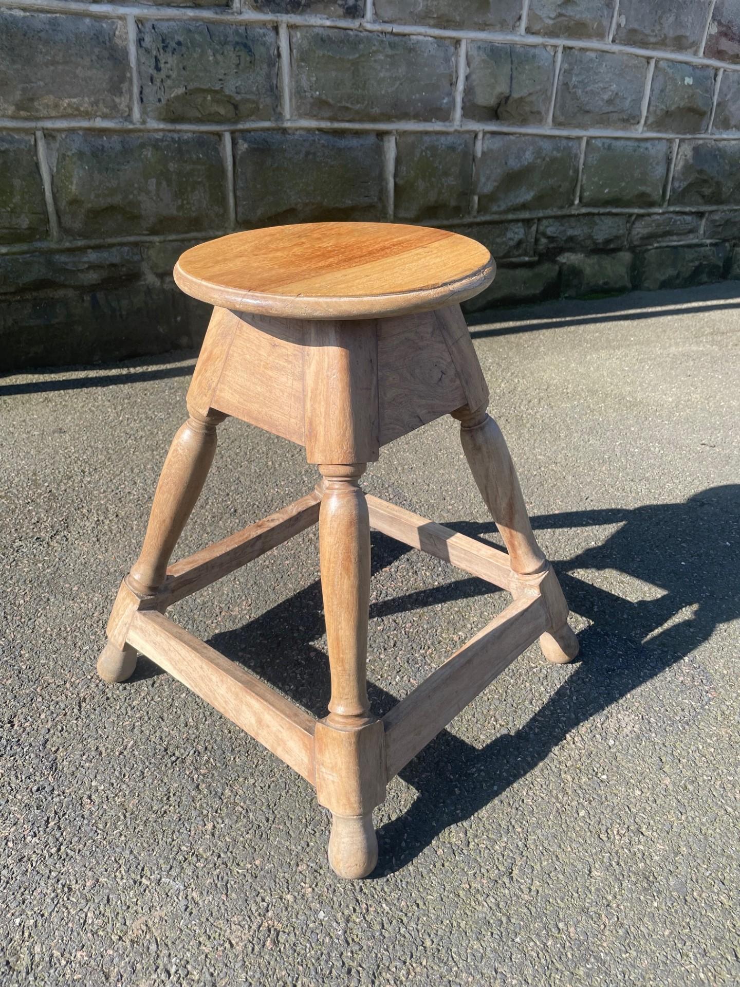 Antique Bleached Walnut Country Stool (1 of 7) Antique Bleached Walnut Country Stool (1 of 7)