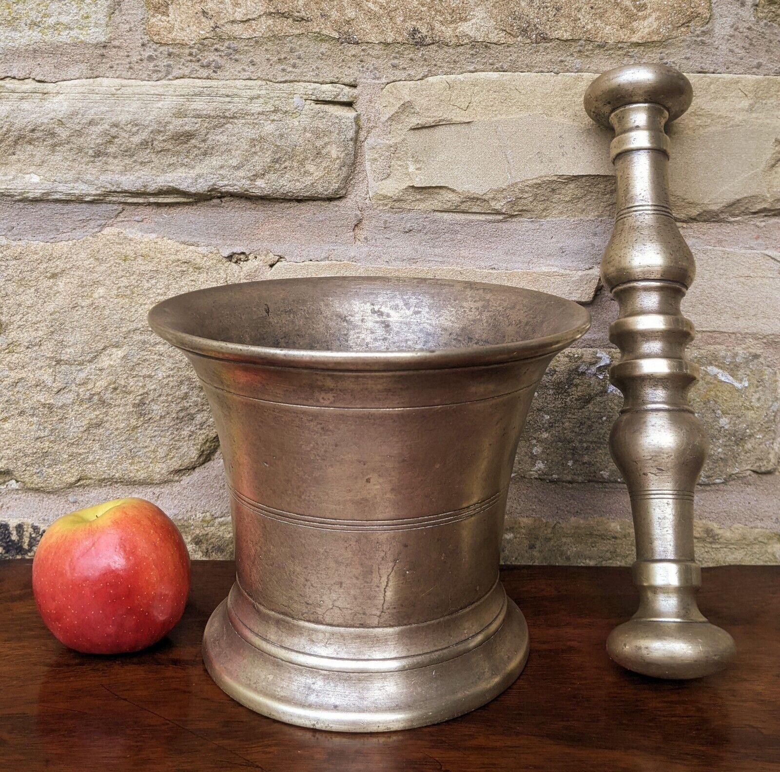 Large Bronze Mortar & Pestle 18th Century (1 of 9)