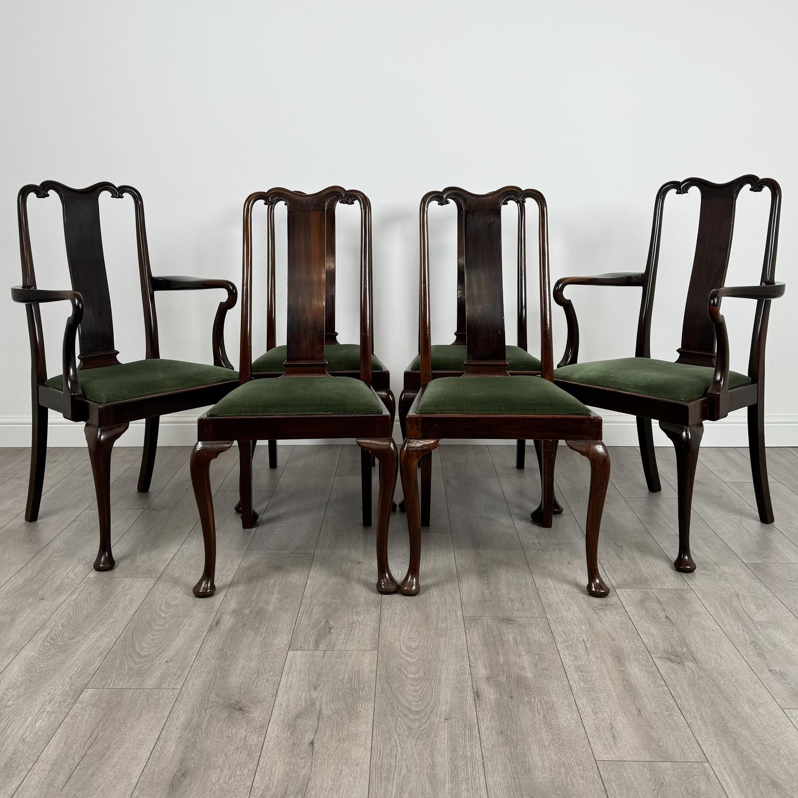 Antique 20th Century Set Of 6 Queen Anne Style Dining Chairs (1 of 11) Antique 20th Century Set Of 6 Queen Anne Style Dining Chairs (1 of 11)