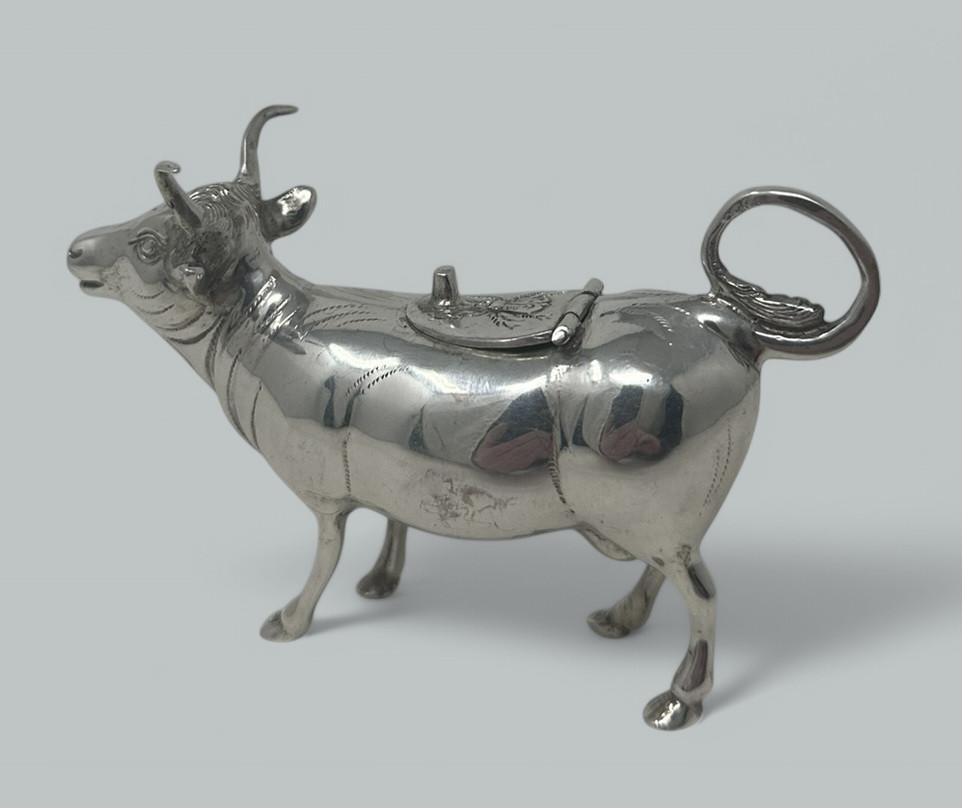 Antique German Sterling Silver Animal Cow Creamer Pitcher Jug London 1908 (1 of 8) Antique German Sterling Silver Animal Cow Creamer Pitcher Jug London 1908 (1 of 8)