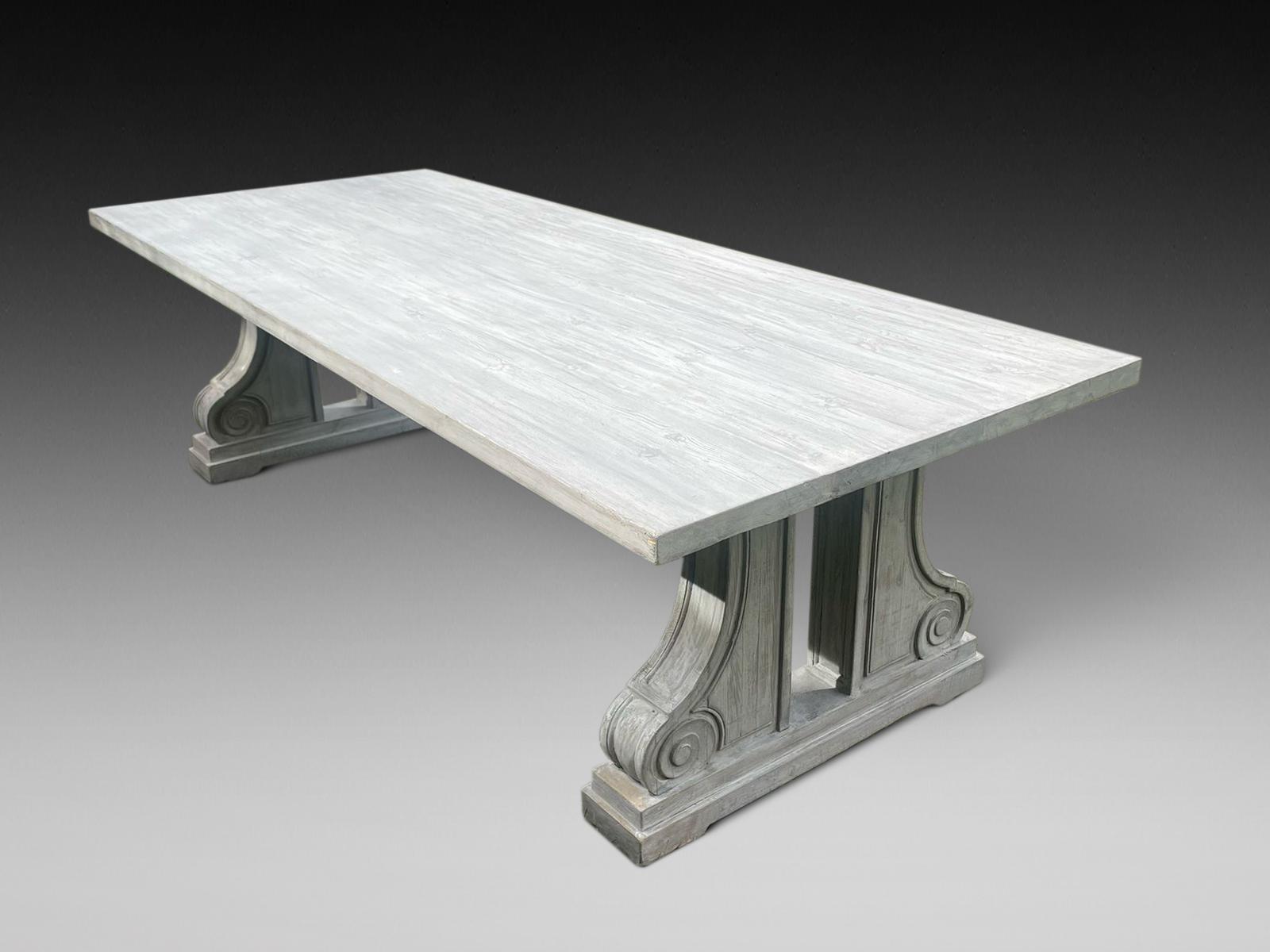 Impressive 20th Century Pitch Pine Dining Table (1 of 5)