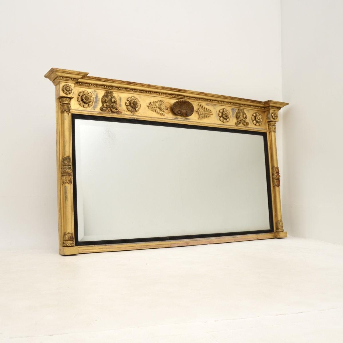 Antique Giltwood Overmantle Mirror (1 of 10) Antique Giltwood Overmantle Mirror (1 of 10)