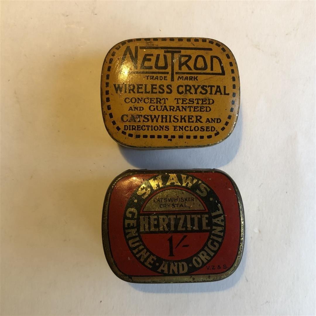 Two Antique Radio Crystal Tins (1 of 5)