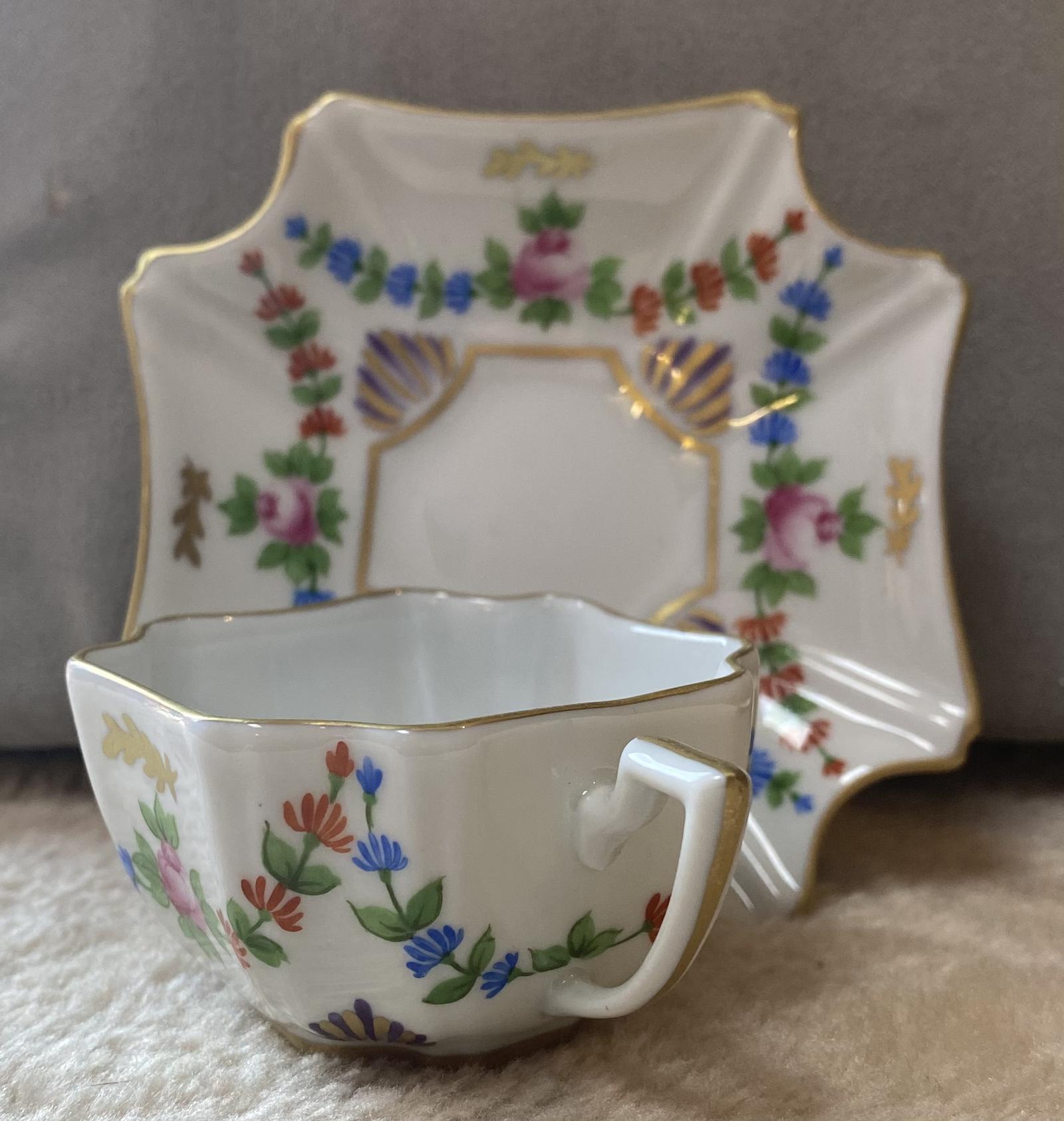 Limoges Hand Painted Cup & Saucer (1 of 4)